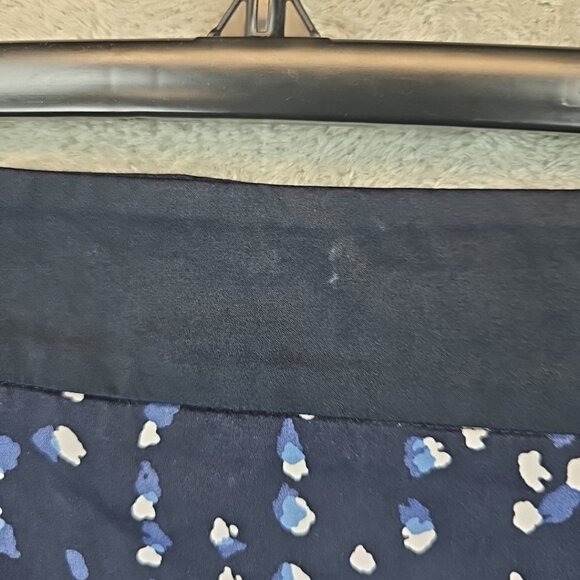 Ann Taylor Printed Pencil Skirt Womens Size 0 Blue Lined Back Slit Office Work - Picture 6 of 9